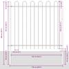 Garden Fence BOXTEL with Loop Top Steel 181 x 150 cm Black