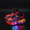 2025 Spider-Man Boys' Leather Light-Up Soft Sole Athletic Shoes for Spring & Autumn