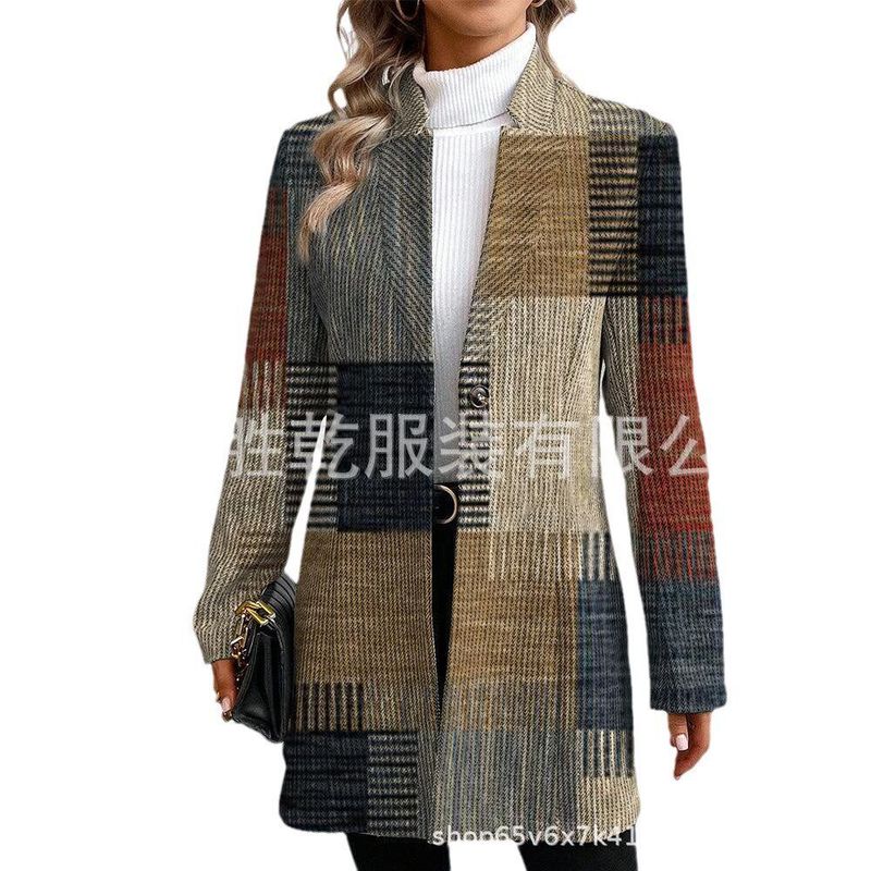 2025 New Plus-Size Women s Solid Color Blazer, Amazon s E-Commerce Hot-Selling Retro Lapel Blazer Color S