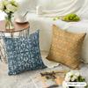 Funda de Cojín con Estampado Estilo Lavado Vintage Funda de Almohada de Lino Natural Funda de Cojín con Estampado a Doble Cara Para Sofá Decoración del Hogar