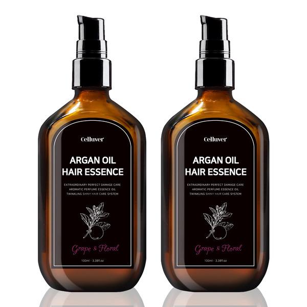 Celluver Argan Oil Perfumed Hair Essence Fruity floral scent 100ml x 2 Bottles Aurora (Fruity Floral)