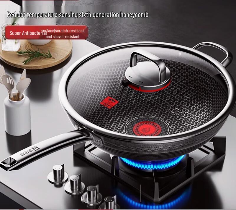 Kangbax 6th Generation Non-Stick Stainless Steel Wok