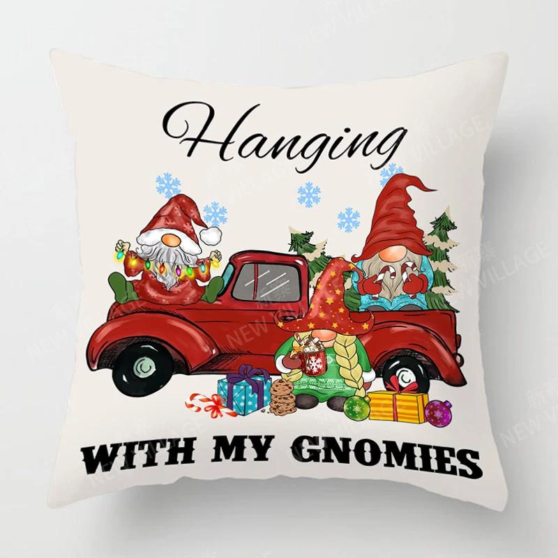 Christmas Series Pillowcases Sofas Cushion Covers  Home Decor Can Be Customized for Holiday Celebrations 40x40 50x50 60x60 35x35