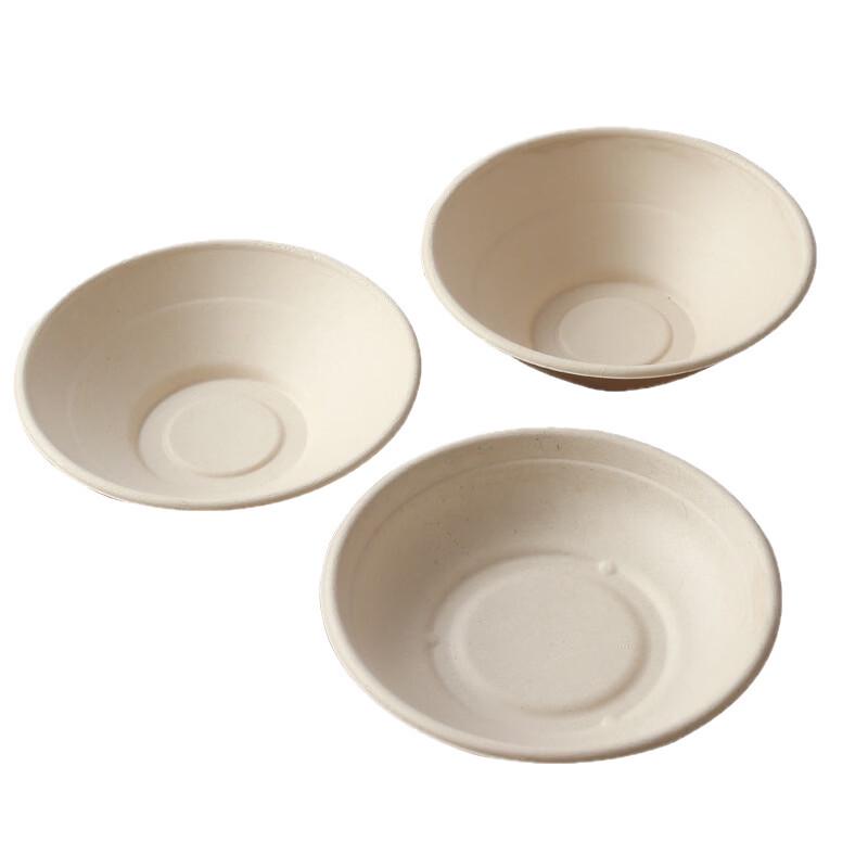 Compostable Bagasse Round Bowls with Lids