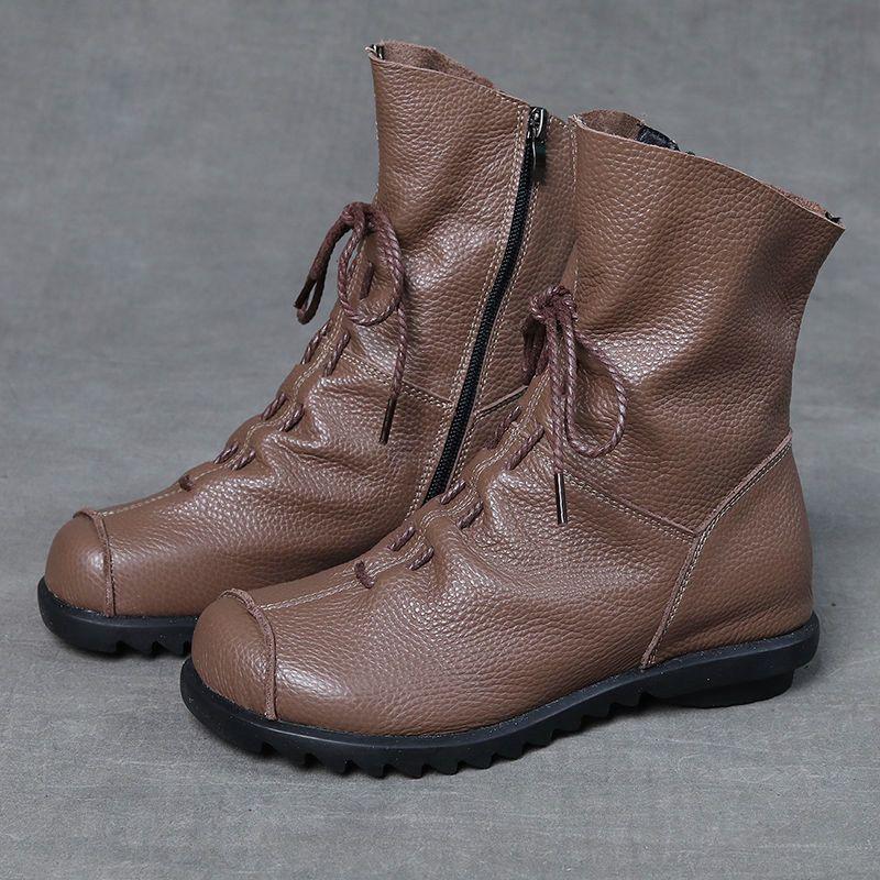 

Новые женские ботильоны на плоской подошве из натуральной кожи с мягкой нескользящей подошвой и бархатной подкладкой для женщин среднего и пожилого возраста 38