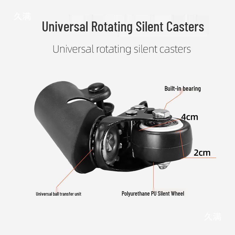 3.5" Universal Metal Speaker Tripod Stand with Wheels