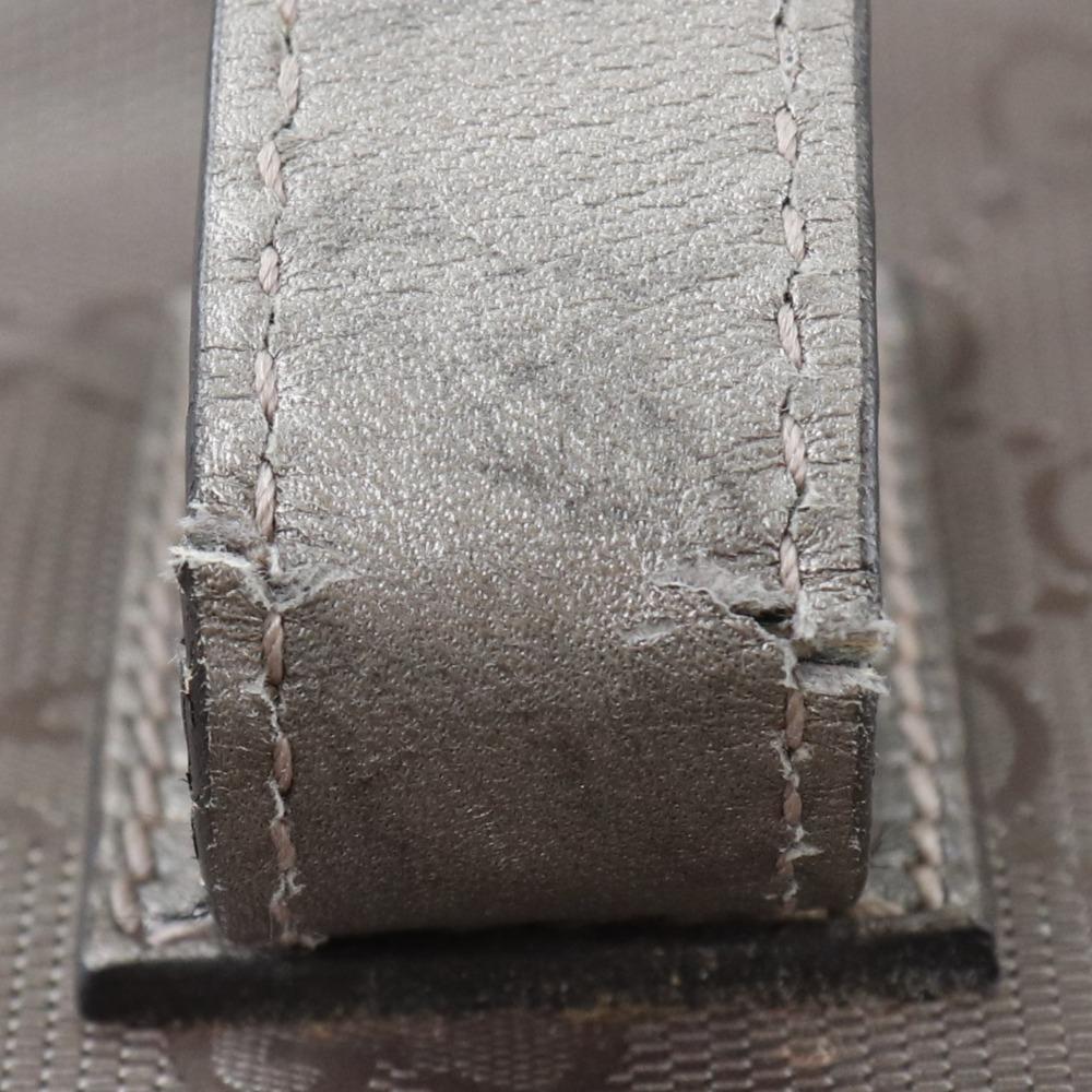 GUCCI Tote Tote Bag 211137 GG implementation Silver PVC coated canvas Women Used