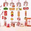 4pcs/set Colorful Paper Hanging Pendants Traditional New Year Window Stickers  Chinese Nwe Year
