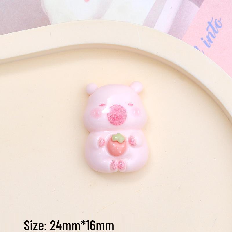 Kit d'accessoires en résine rose pour bébé dessin animé