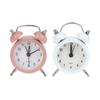 Mini Retro Twin Bell Alarm Clock Simple Desktop Wake Up Clock Small Desk Clock For Students Bedroom Office Home Table Decor