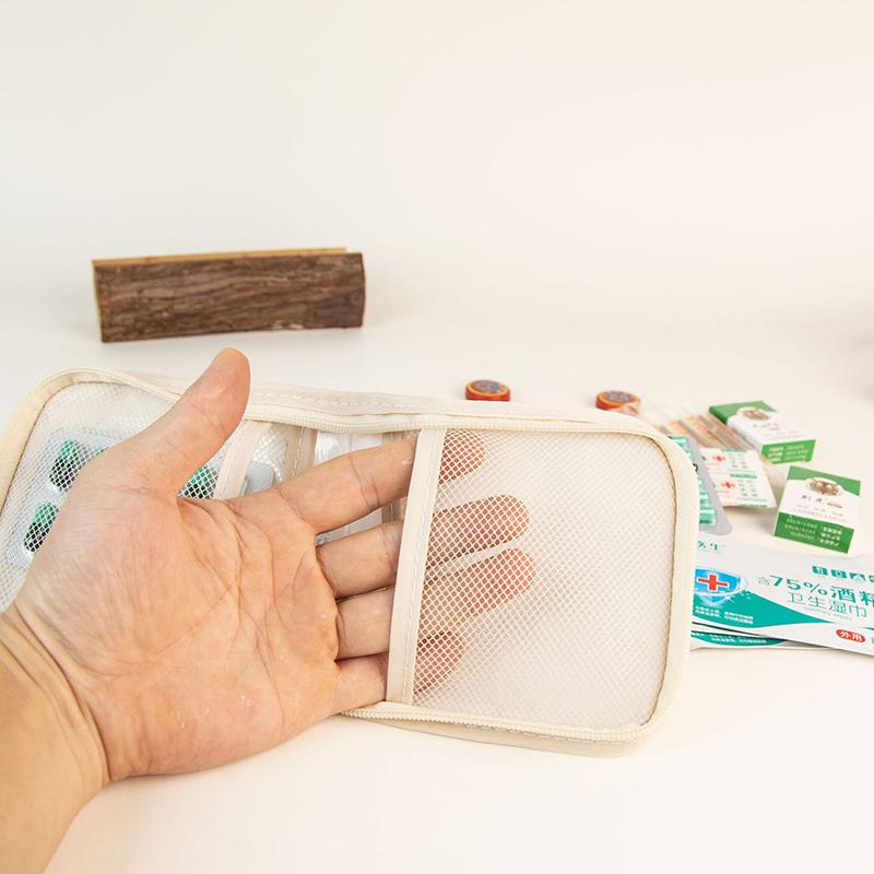Mini Bolsa Médica Portátil Plegable Apertura Grande con Cremallera Organizar Kit de Primeros Auxilios Esencial para Viajes al Aire Libre Bolsa de Almacenamiento