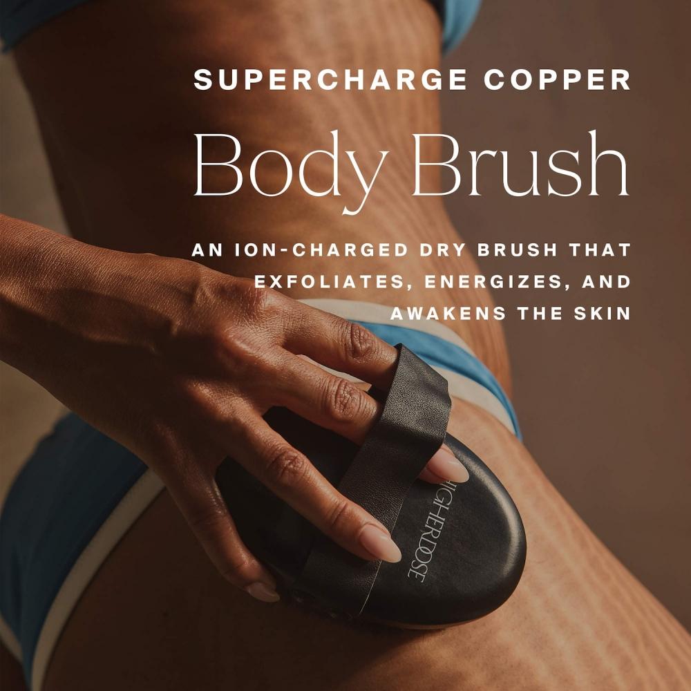 Higherdose Supercharge Copper Body Brush For Exfoliating   Circulation