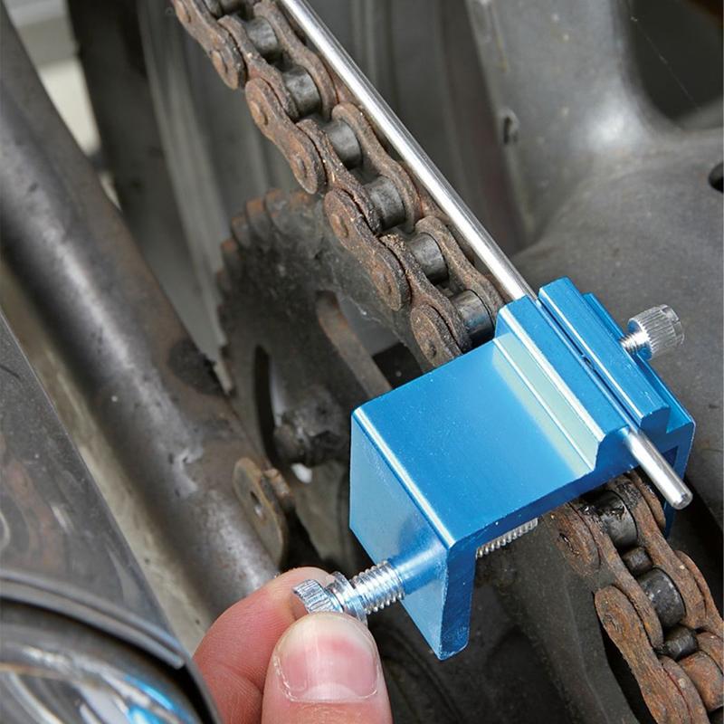 Univerzální nástroj pro seřízení řetězu pro motocykly a čtyřkolky, nástroj pro seřízení řetězu pro motocykly, potřeby pro údržbu motocyklů