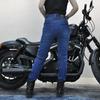 Womens Vintage Stretch Motorcycle Jeans Protective Riding Pants Motocross Racing