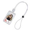 Autumn Rain Transparent Dual-Sided Retractable ID Badge Holder