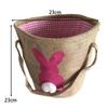 Easter Basket Children's Treats Bag Reusable Jute Tote with Handle Suitable for Egg Hunts