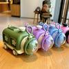 Water Bottle Children's Car Water Cup Summer Boy Kindergarten Student Plastic Cup Straw Cup Baby Bus Kettle