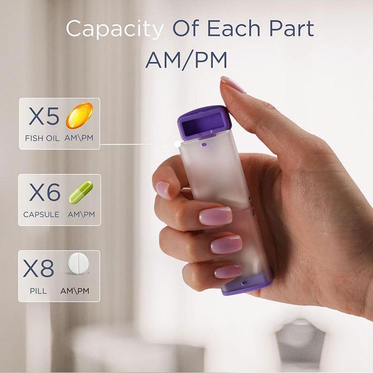 Cross-Border Portable Pill Box Organizer: 7-Day Multi-Compartment Sealed Pill Dispenser