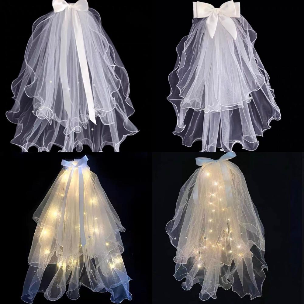 with Hairpin Bridal Veils Headscarf White Tulle Headwear Accessories Hot Wedding Veil  Bridal