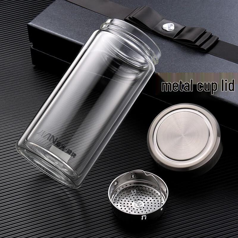 Fuguang Double Wall Glass Tea Bottle with Infuser