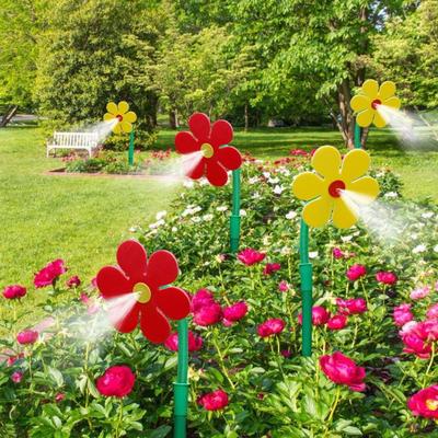 720 Grad rotierender tanzender Gänseblümchen-Sprenger Lustiges Wassersprühspielzeug Gartendekoration Verrückter Dreh-Sprenger Bauernhof