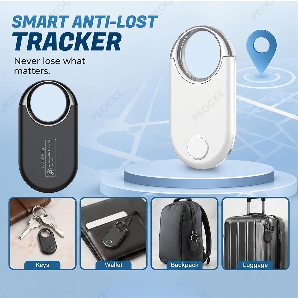 1-4 Pack Smart Location Tag Works With Android Google Find Hub Anti-Lost Bluetooth Locator GPS Tracker Key Finder Pets Bag