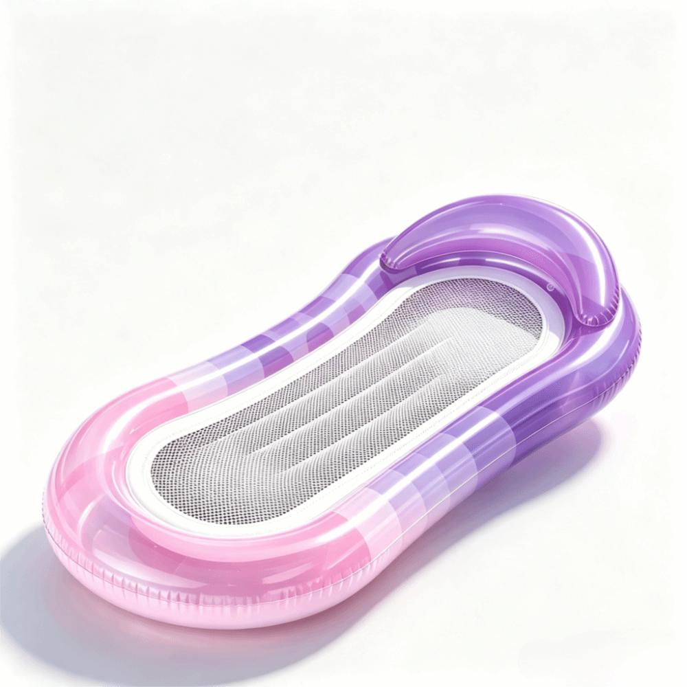 Mesh Inflatable Float Sequined Pool Floats Drainage Design Inflatable Air Mattress Pool Party