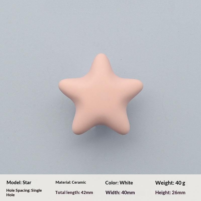 Maniglia per Armadio in Ceramica Carina a Forma di Stella Luna Nuvola Pomello Colorato per Cassetto per Armadio Mobile Decorazione