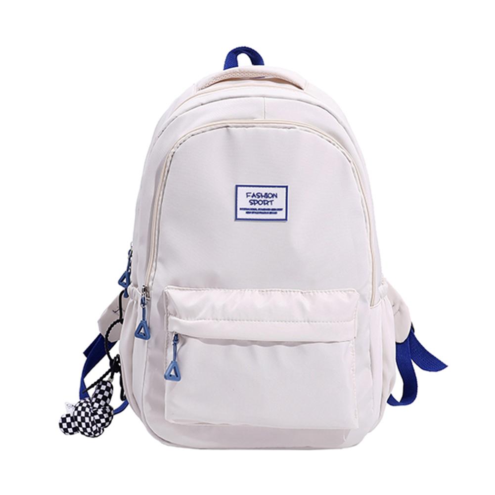 

Woman Backpack Large Capacity Girls School Bags Solid Color Simple for Vacations