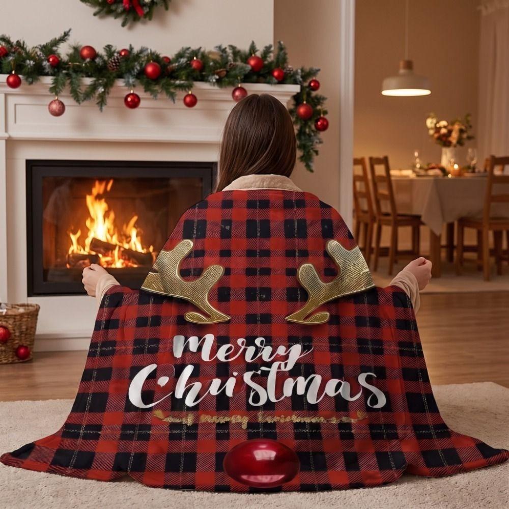 Cartoon Cute Santa Claus Christmas Blankets Snowman Reindeer Sofa Nap Blanket Tree Gifts Soft Throw Blanket Living Room