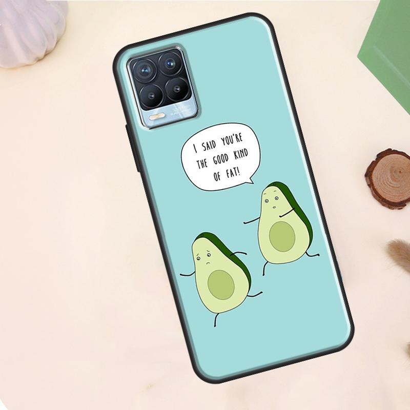 Lovely Avocado Case For Realme C55 C53 C33 C63 C61 C51 C65 C67 C71 C75 11 12 13 14 15 Pro Plus GT6 GT7 Pro