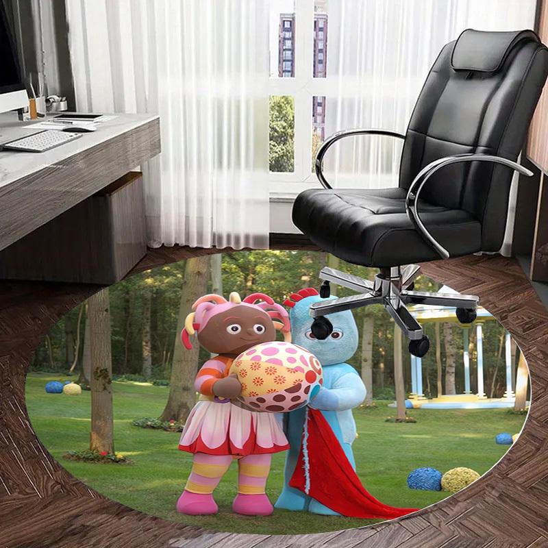 1pc In the Night Garden characters Round carpet, Made of Polyester,Perfect for Decorating Office Chairs, Living Rooms,Vibrant Decorative Rug
