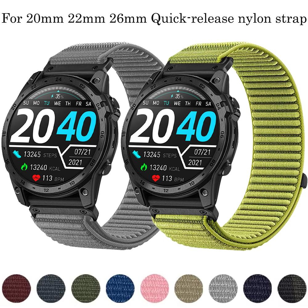 20/22/26mm Quick-release Nylon Strap for Garmin Fenix 8/Tactix 8/Quatix 8 Sports Wristband Garmin Instinct 3/Forerunner 970 965