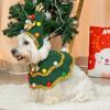 Cartoon Christmas Dog Cape Adjustable Polyester Dog Cosplay Dress Christmas Tree Design Unique Pet Christmas Clothing