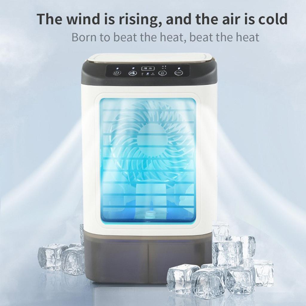 Přenosný kondicionér atmosféry s 900 ml velkou nádržkou na vodu, dvojitým rozprašovačem a 7 barevnými světly, osobní kondicionér atmosféry na psací stůl v ložnici
