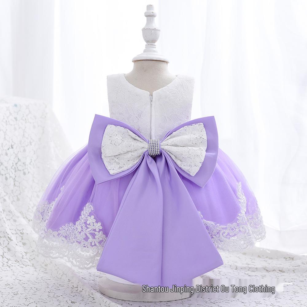 

Baby Girl First Birthday Flower Dress - Infant Princess Runway Outfit 12M=1 Year
