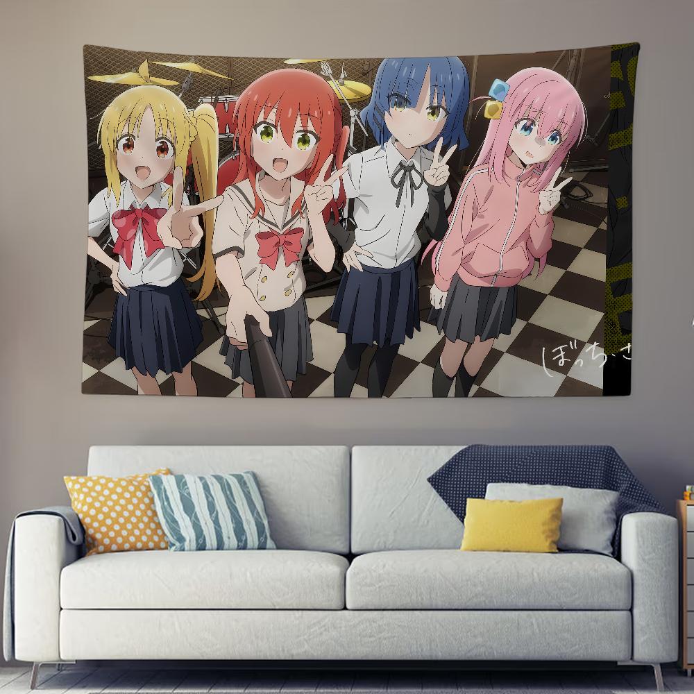 Cool Anime Bocchi the Rock Tapestry Background Hanging Cloth Bedroom Room Decor Aesthetic Tapestry Wall Party 74x94cm(29x37in)