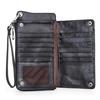 CONTACT'S Cow Leather Men's Long Wallet Vintage Clutch Wallets Male Coin Purse For 6.5" Cell Phone