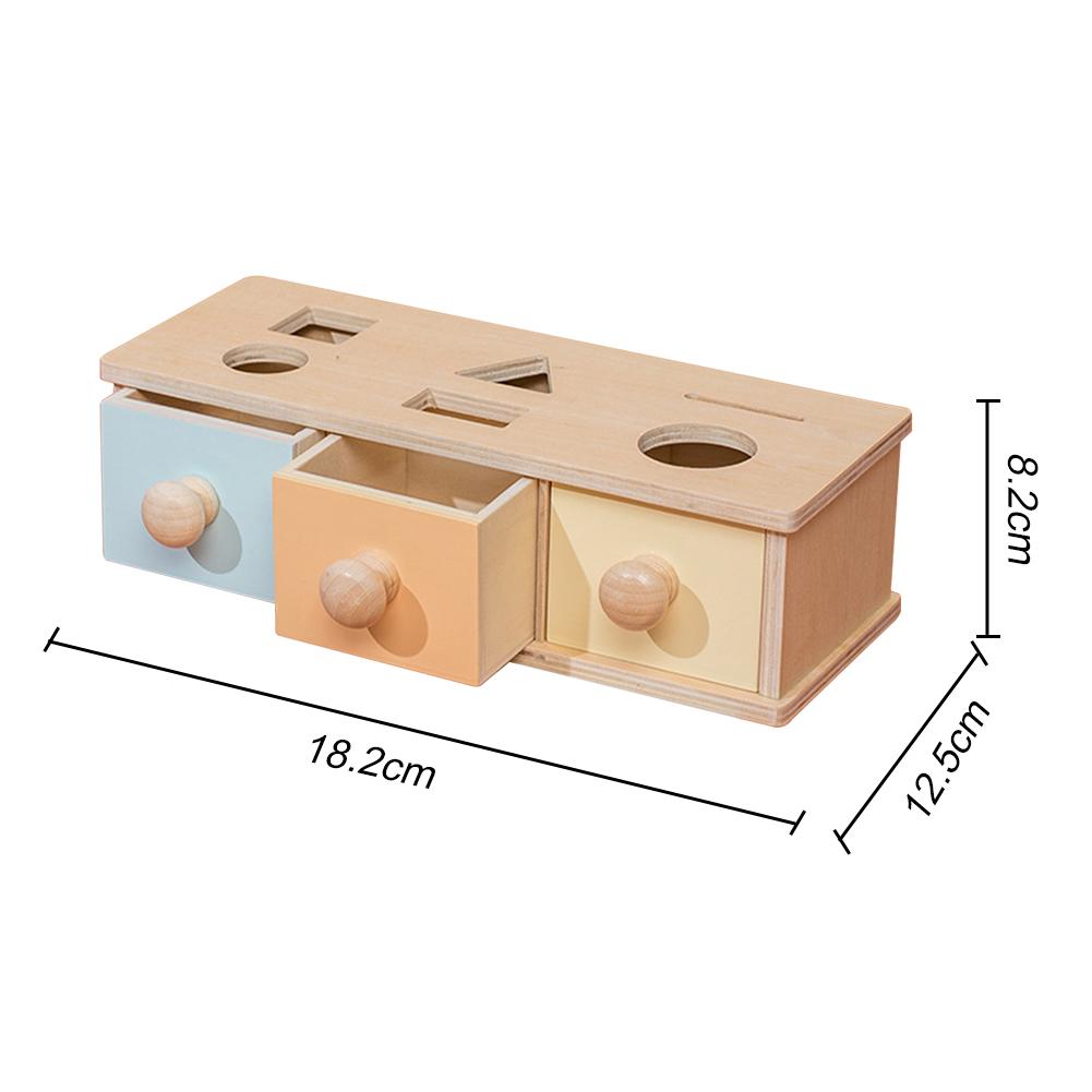 Wooden Permanence Object Target Box Science Educational Toys Matching Blocks Preschool Training Teaching Aids for Kids