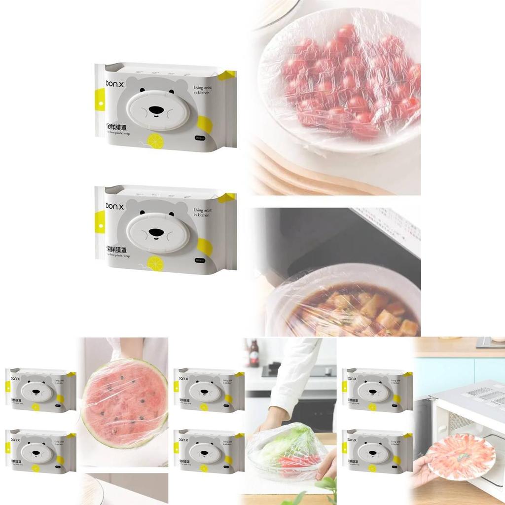 Kitchen Food Grade Plastic Wrap Covers With Elastic Edges For Home Use