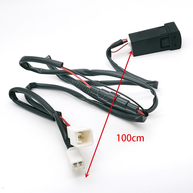 Dual Ports Car USB QC3.0 Type-C PD Phone Charger Socket For Toyota Highlander Land Cruiser Prado 150 Rav4 Camry Corolla 18-22
