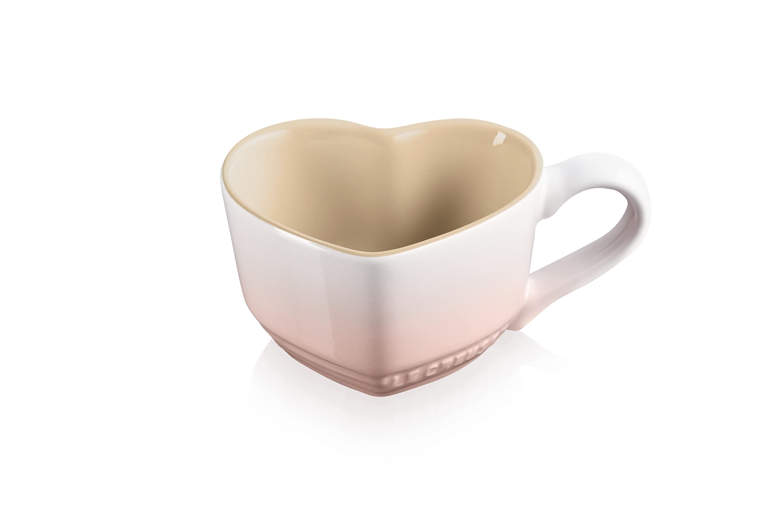 

Le Creuset Heart Mug, Small, Shell Pink, Heat-Resistant, Microwave- and Oven-Safe [Official Japanese Product]