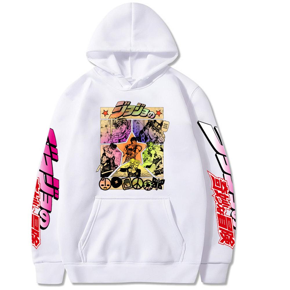 2021 Harajuku JOJO's Bizarre Adventure Unisex Mikiny Japonské Anime JOJO Potisk Pánská Mikina Streetwear Ležérní Mikiny