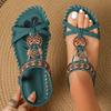Fashion Bohemian Style Summer Women's Sandals Leisure Beach Sandals Soft Bottom Low Heels Sandals De Mujer 2025New Flat Sandals Women