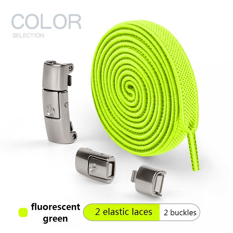 

NO.8 Шнурки для обуви без завязок, шнурки с застежкой-молнией без завязок, эластичные шнурки для кроссовок, для детей и взрослых, 8 мм, расширенные плоские шнурки для обуви Fluorescent green