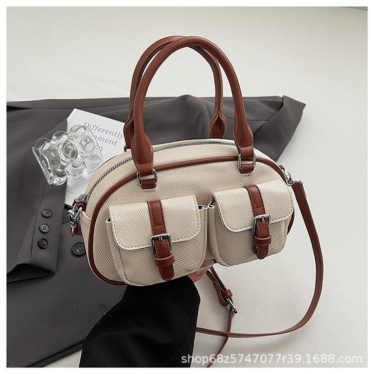 Niche Retro Pillow Bag Bag Women's 2025 New Boston Bag Commuter Bowling Bag Tote Shoulder Bag