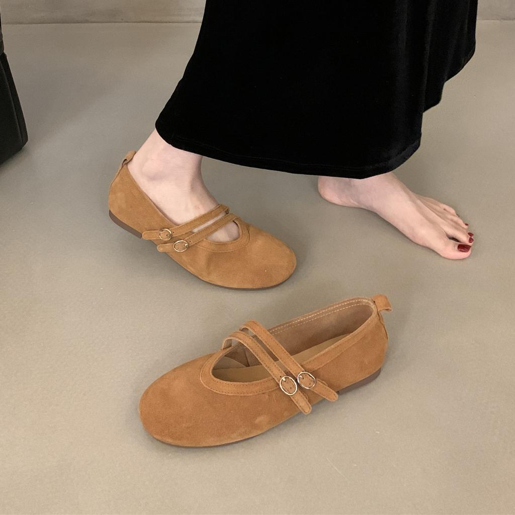 Fashion Bailamos 2025 New Brand Women Flats Soft Leather Eelgant Dress Shoes Round Toe Shallow Slip On Ladies Casual Ballet Shoes