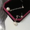 Women's Hanging Earrings Imitation Pearl Ball Pendants Dangle Earrings Silver Chain Drop Earrings for Female trend