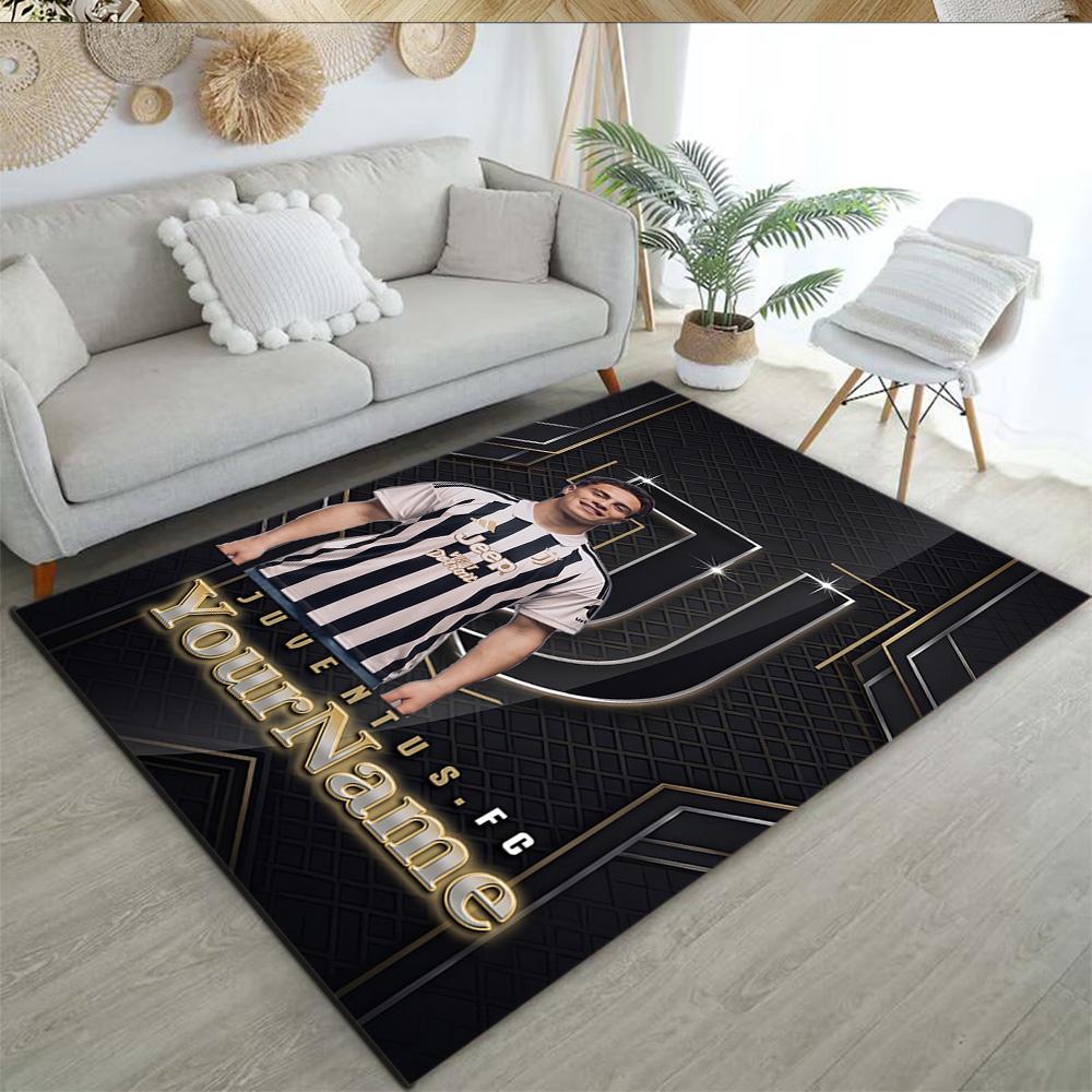 Juventus Personalized Name Carpet Suitable for Living Rooms Entryway Dormitory Decorate Room Antislip Carpet Decorate Offices Best for Christmas