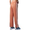 Adidas Originals Side Stripe Straight Leg Casual Knit Sports Pants Women Pants Rocky-Brown JI7540